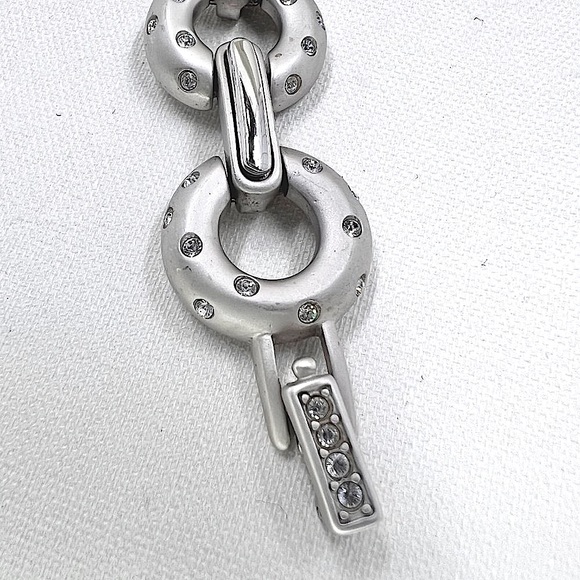 🎉HP🎉 Swarovski - Gorgeous Silver Tone Link 7” Bracelet - Picture 4 of 7